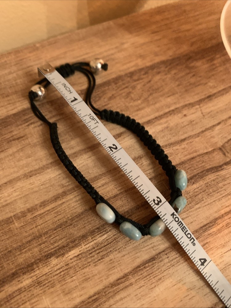 Larimar adjustable handmade braclete