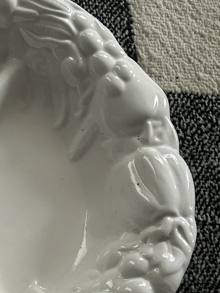 OBLONG ceramic VEGETABLE DIVIDED SERVING PLATTER