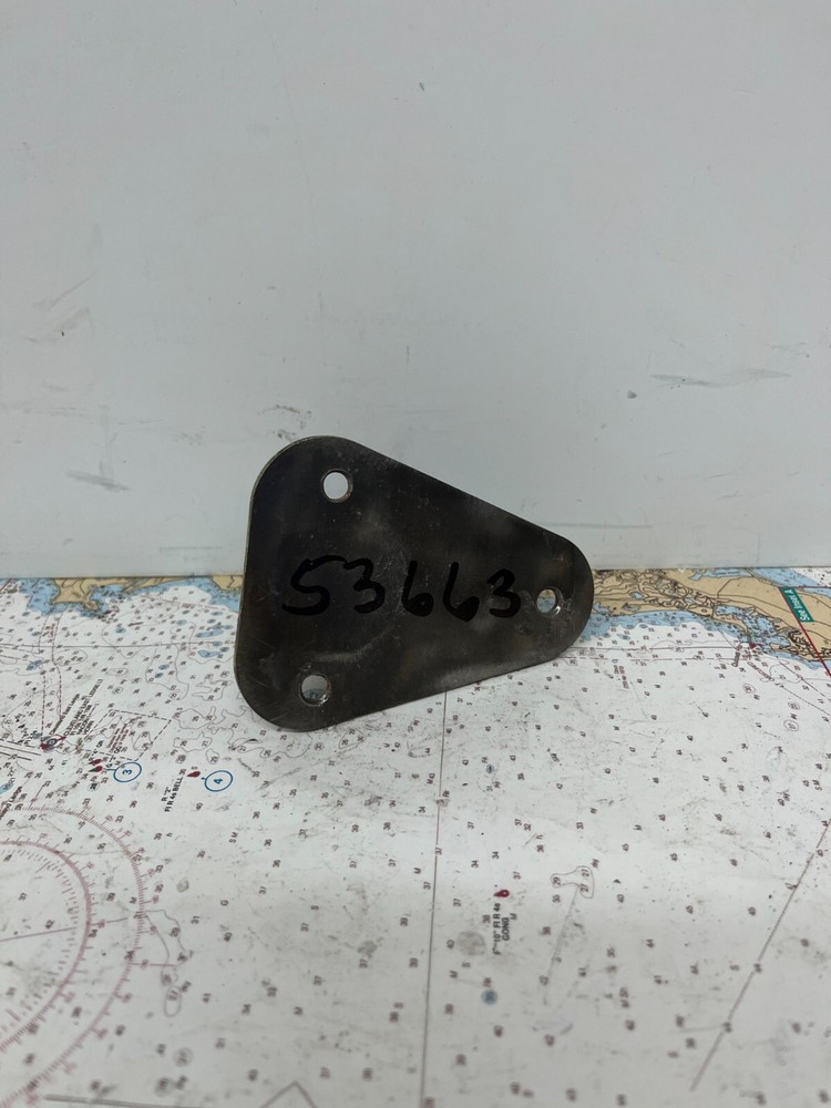 Stainless Steel Triangular Stanchion Base 13 Degrees, Accepts 1" Pipe