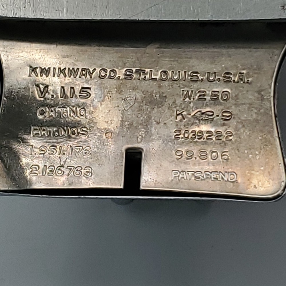 Vintage Kwik Way Flat Iron