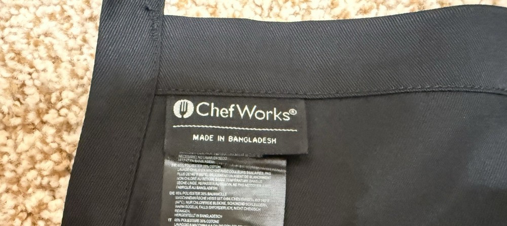 Chef Works Basic Black Bin Apron Item# APKBL