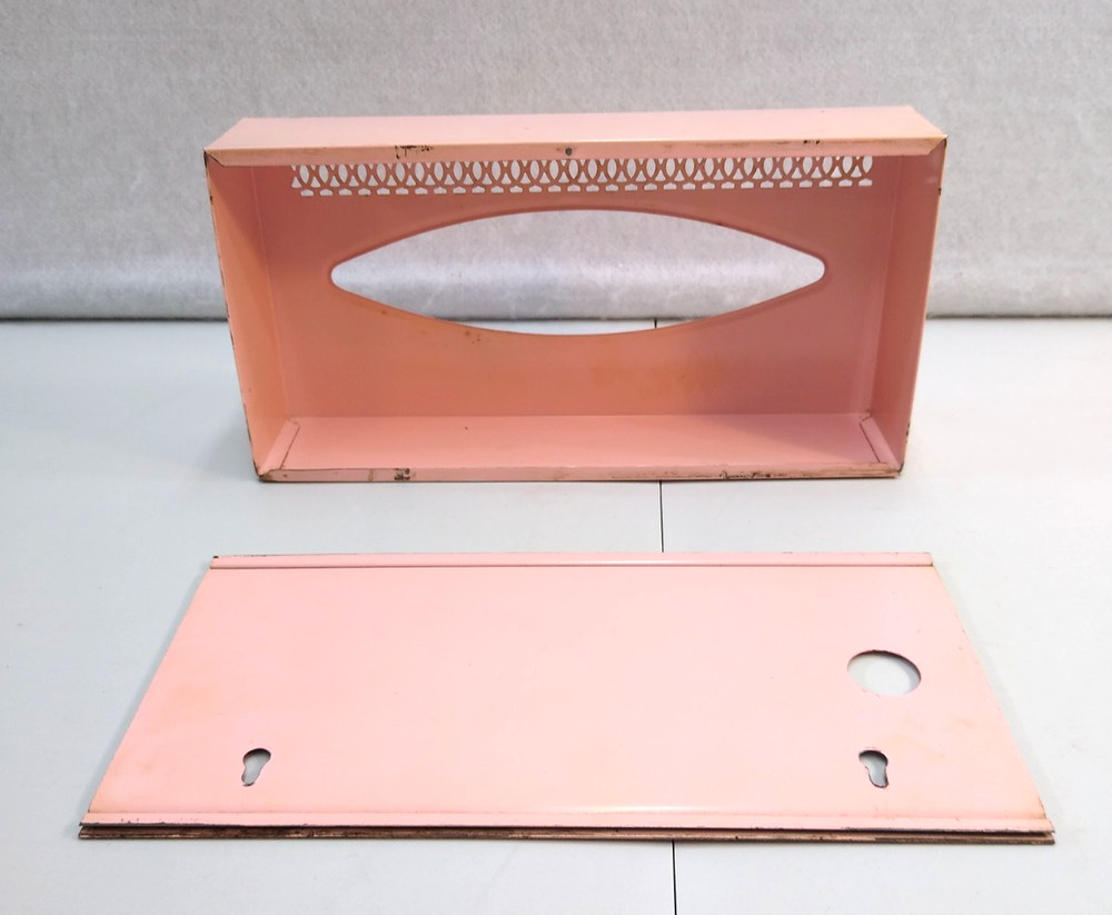 Vintage MCM Tolware Painted Metal Tissue Box