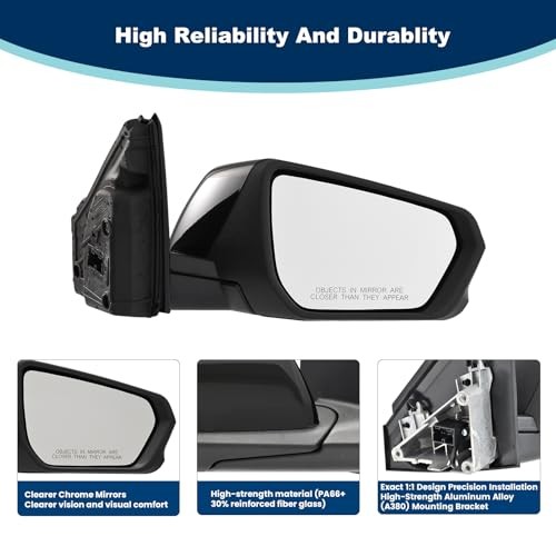 Side mirror assembly replacement, left side mirror assembly replacement, right