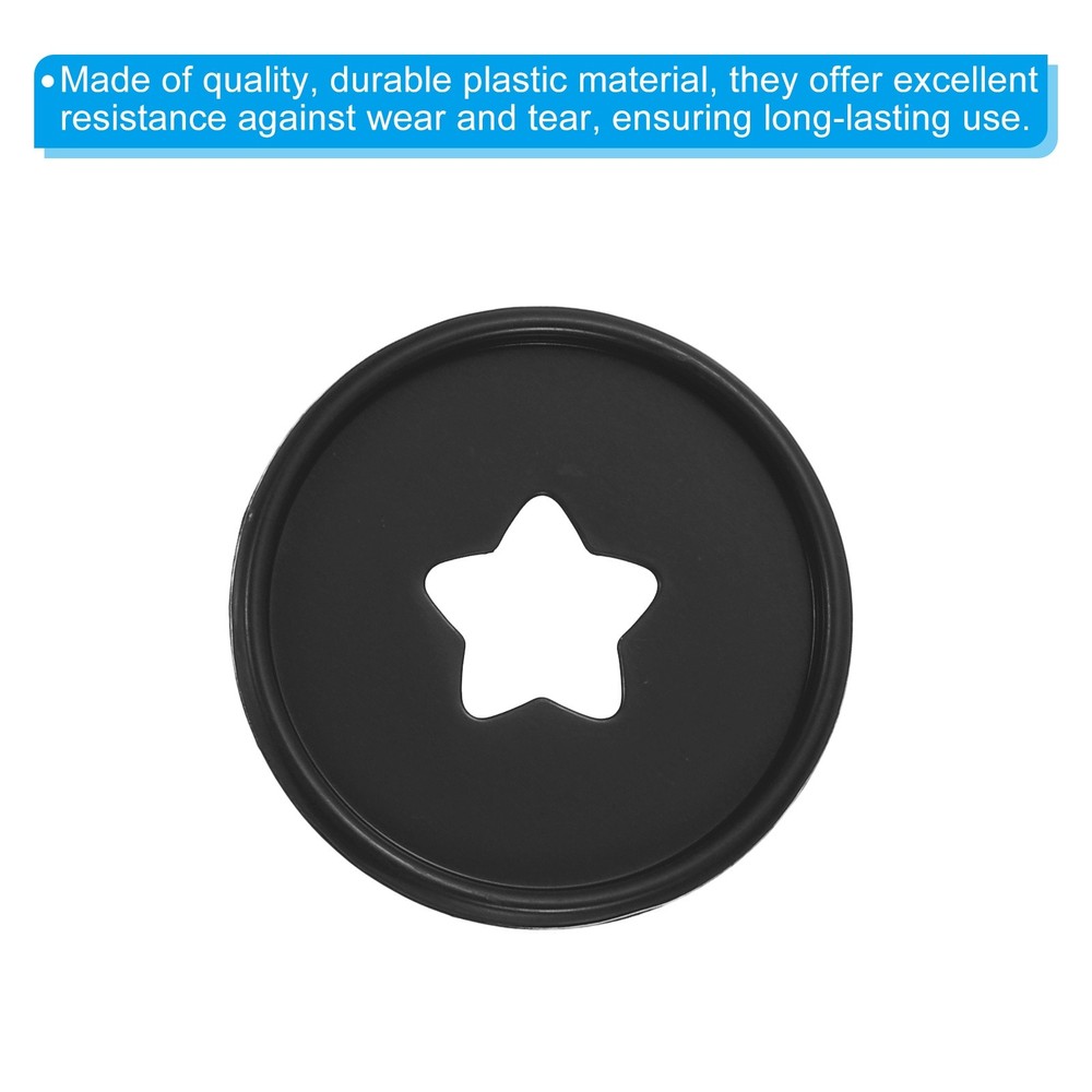 35mm Plastic Book Binding Discs, 33 Pack Expansion Discs Star, Black