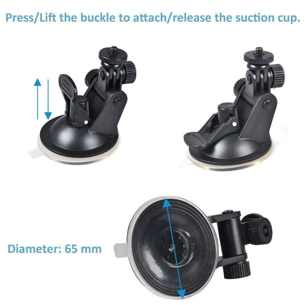 Car Windscreen GPS Suction Cup Mount for Windshield Dash Cam Camera Camcorder...