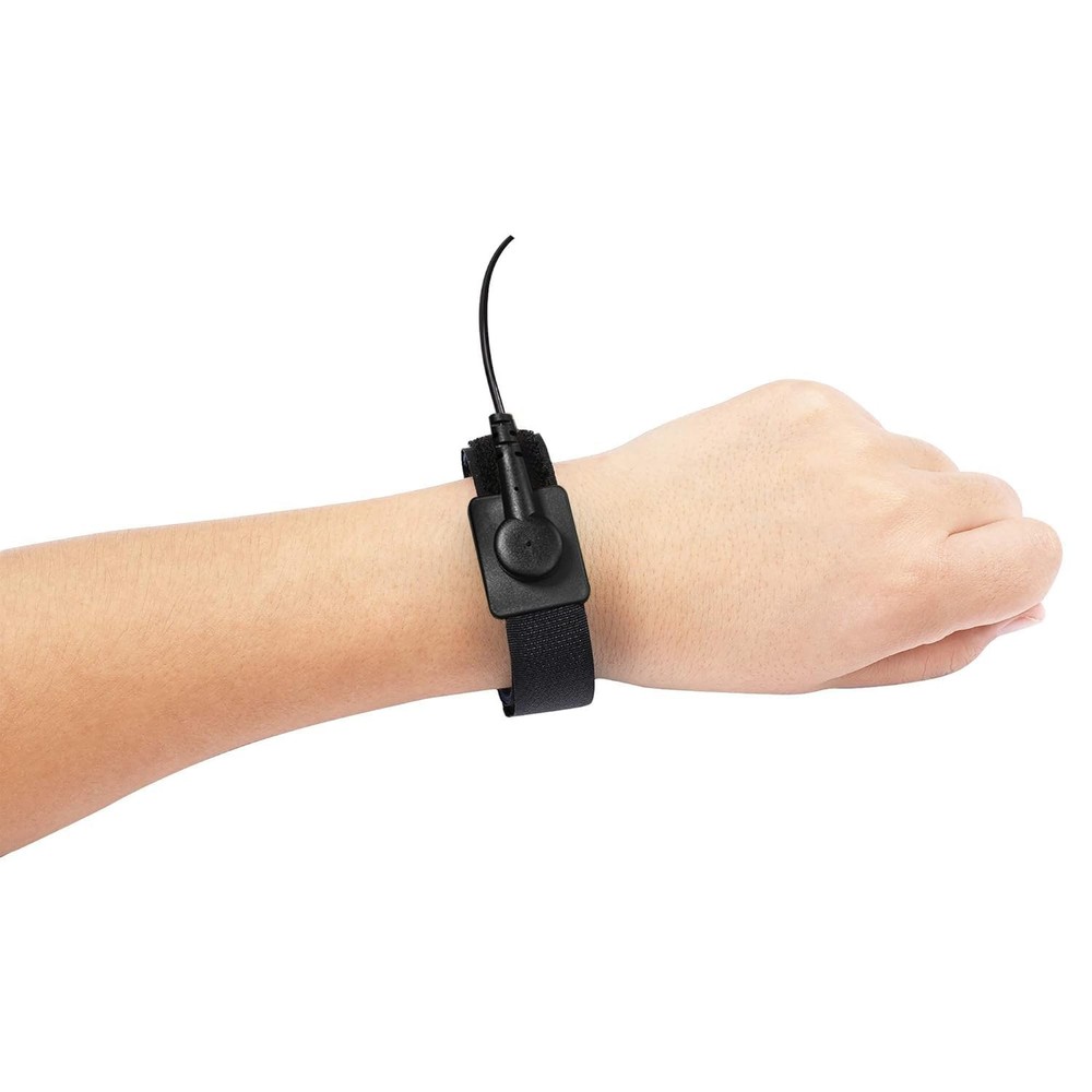 Anti Static Wrist Strap, 11" Wristband Regular Size, Black