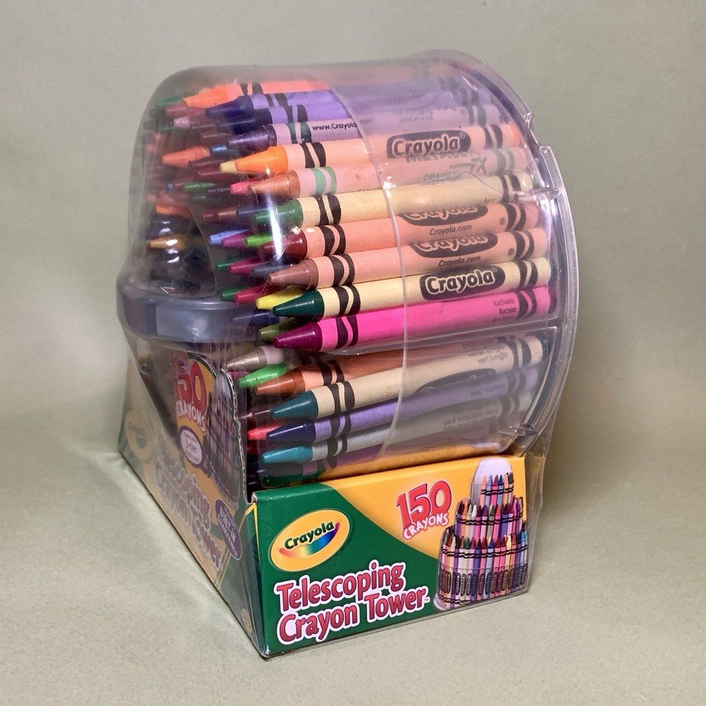CRAYOLA Telescoping TOWER 2007 3-Tier Display Case 150 CRAYONS Unopened