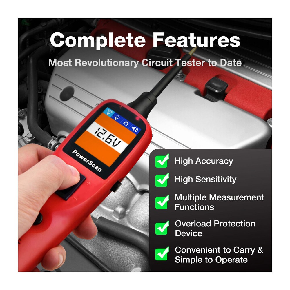 Autel PowerScan PS100 Circuit Tester Electrical Diagnostic Power Probe 12V/24V