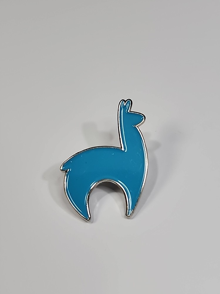 Blue Lama Lapel Pin Stylized Design