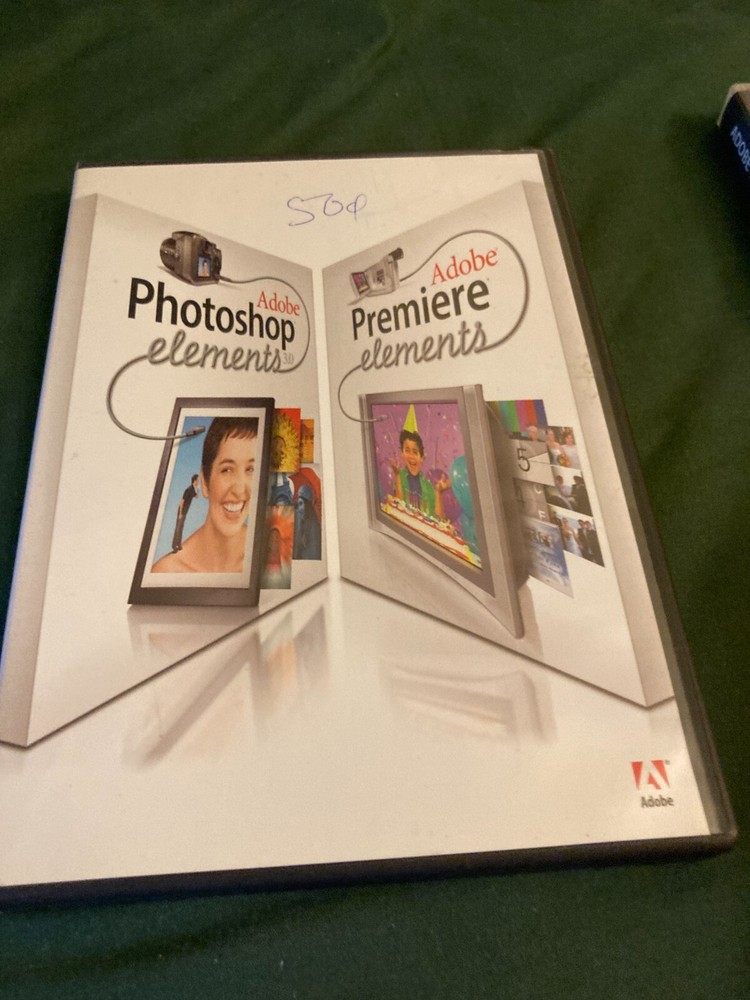 Adobe Photoshop Elements 3.0 plus Adobe Premiere Elements (PC, 2004)