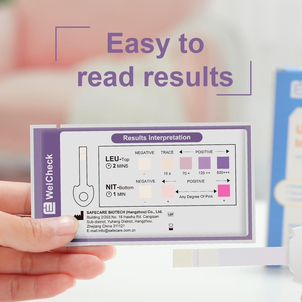 WelCheck UTI Test Strips, Urinary Tract Infection Test for Home Use, Quick