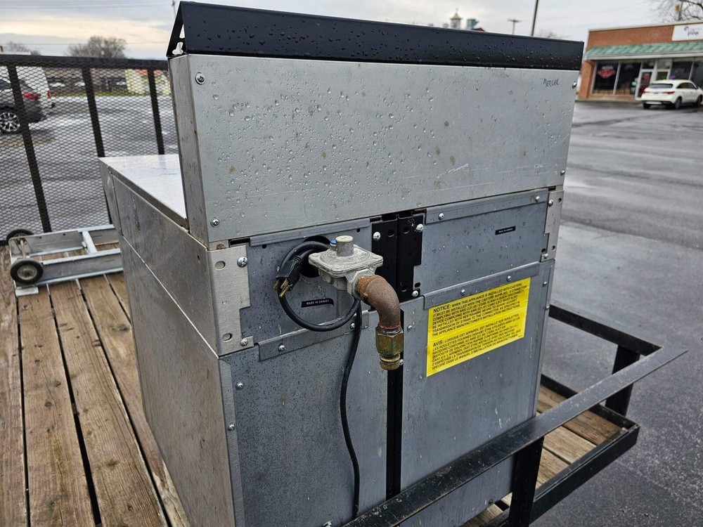 GARLAND Flat Iron Gas Range W/Storage And Prep Surface. Working!