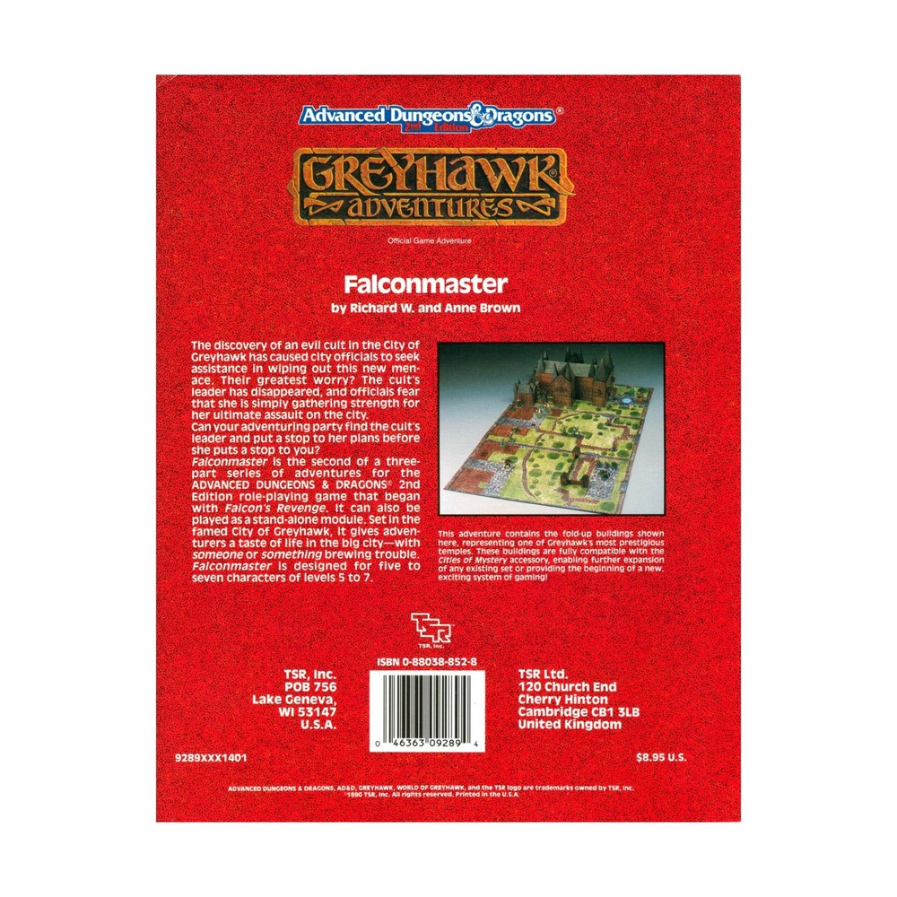 TSR Greyhawk Falconmaster VG+