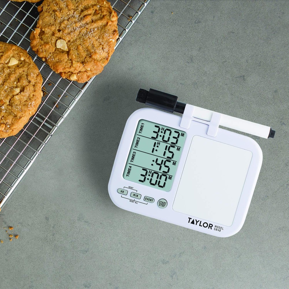 5849 Four-Event Digital Timer with Whiteboard for School, Learning, Projects,...