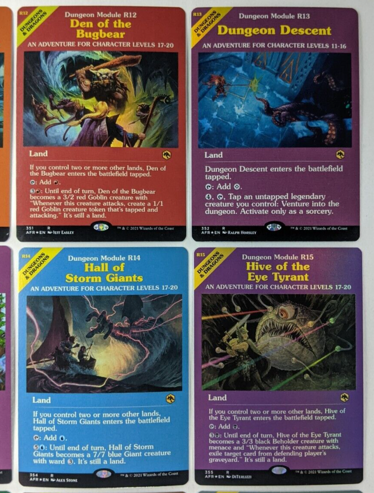 Dungeon Module FOIL Magic the Gathering Adventures Forgotten Realms MTG Full Set