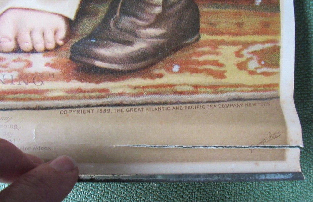 1889 Atlantic & Pacific Tea Co. Litho "Easter Morning" Very Nice