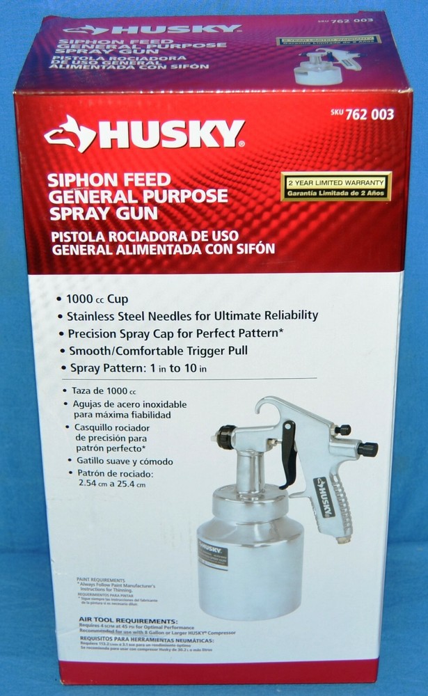 Husky Siphon Feed General Purpose Paint Spray Gun
