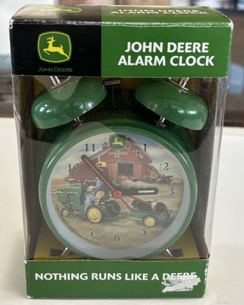 John Deere Alarm Clock Two Bell Original Box