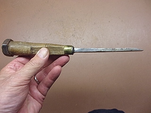 Vintage Unbranded 3/8" Straight Edge Chisel 9 1/2" Long Nice Woodworking Chisel