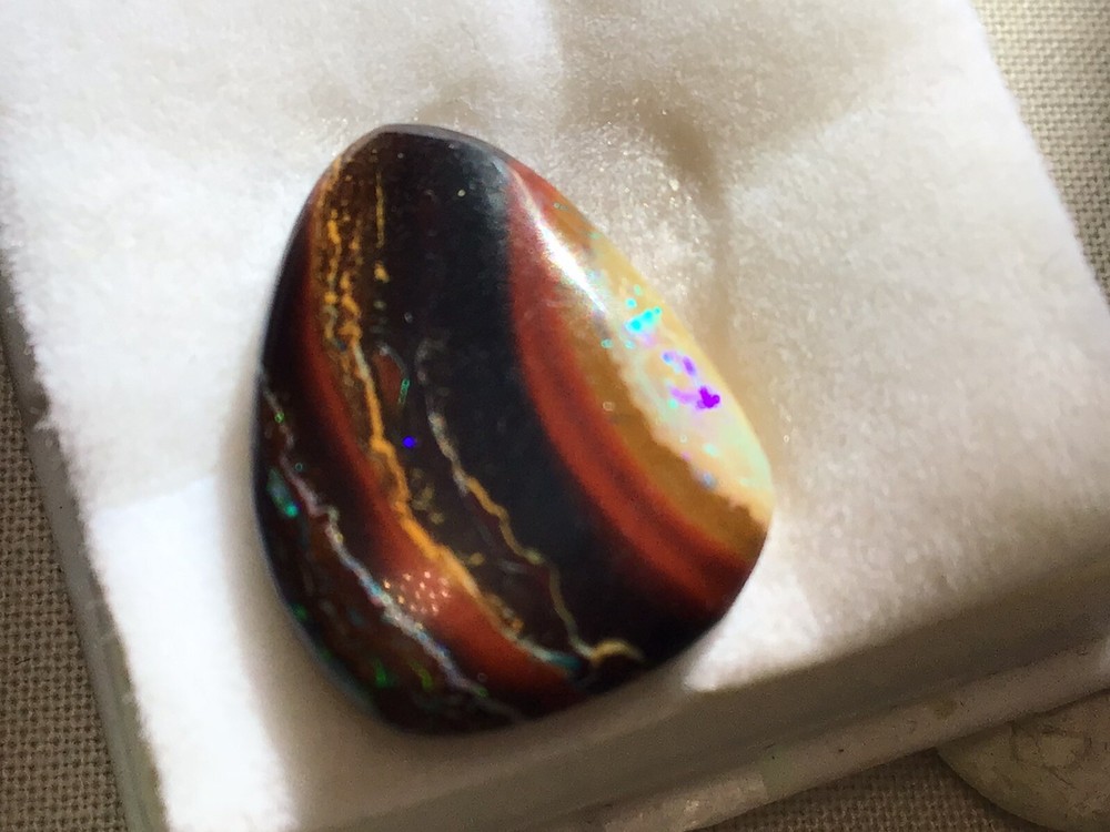 All Natural Solid Australian Boulder Opal, 11.90 carats, double-sided