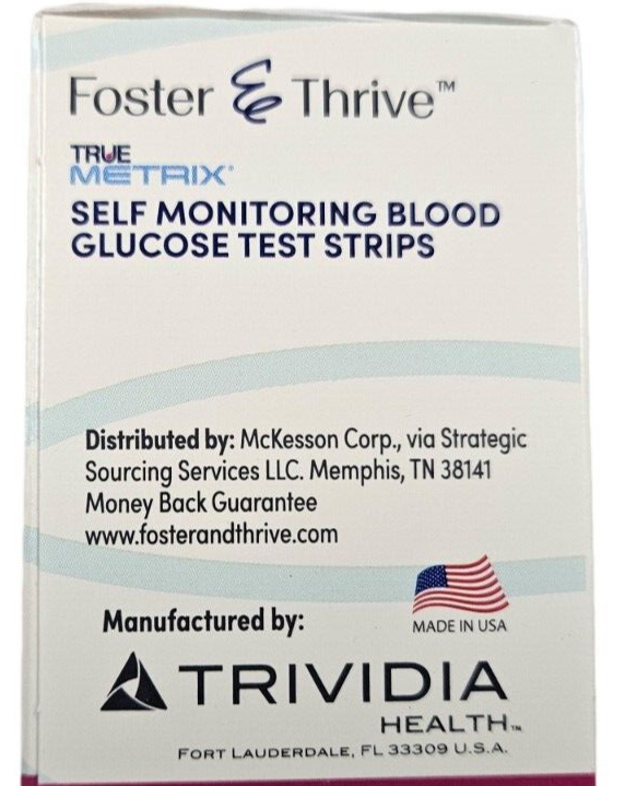 F&T Glucose Test Strips True Metrix 50ct ( 2 pack ) 100 strips total ^