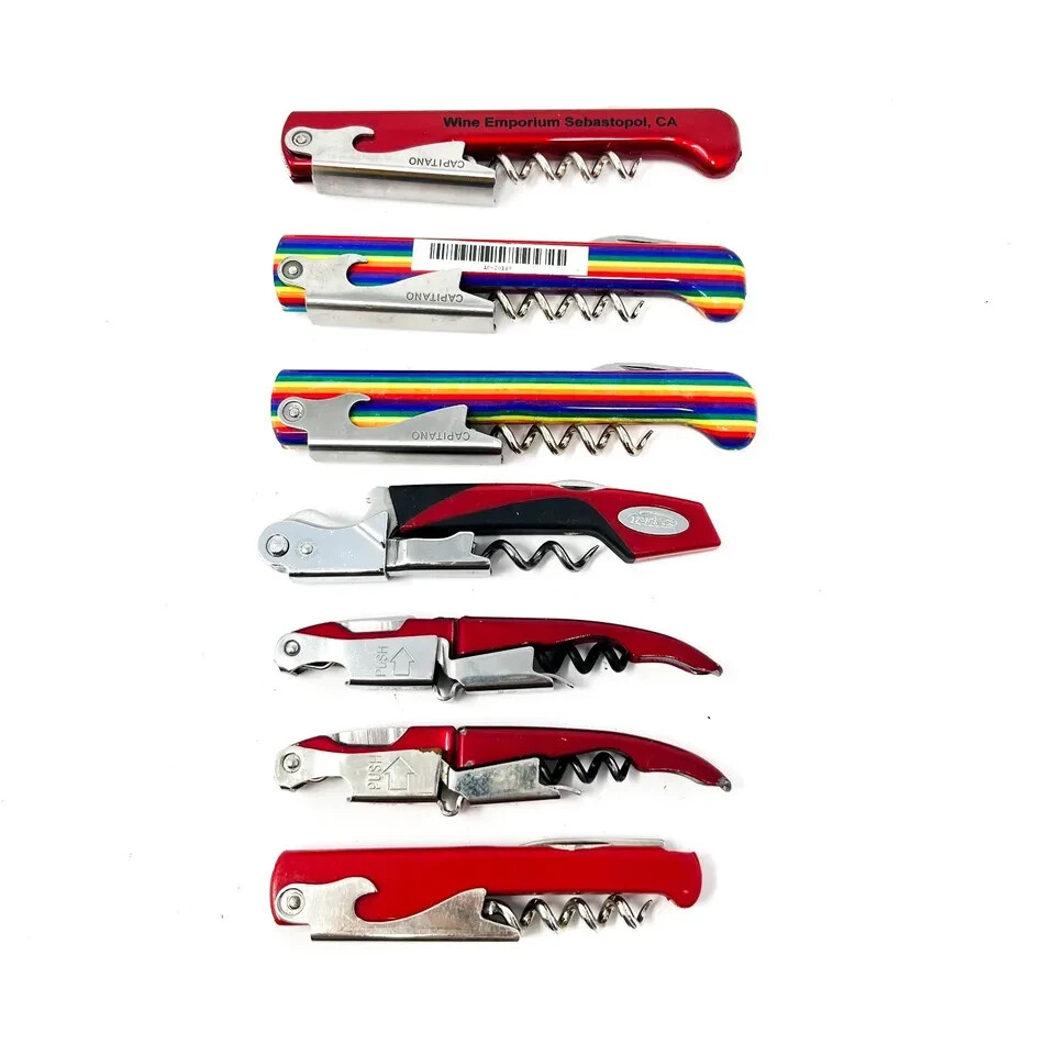 7 Pcs Trudeau, Capitano and Assorted, Waiter's Corkscrew, Wine Bottle Opener
