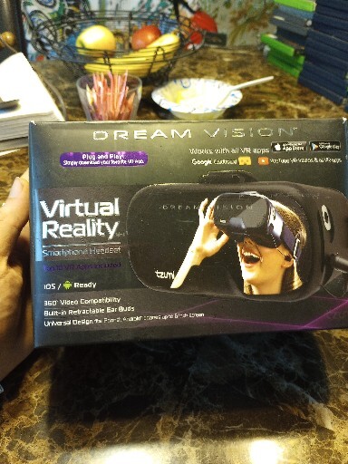 Dream Vision VR Virtual Reality 360 Smartphone Headset  iOS Android Black