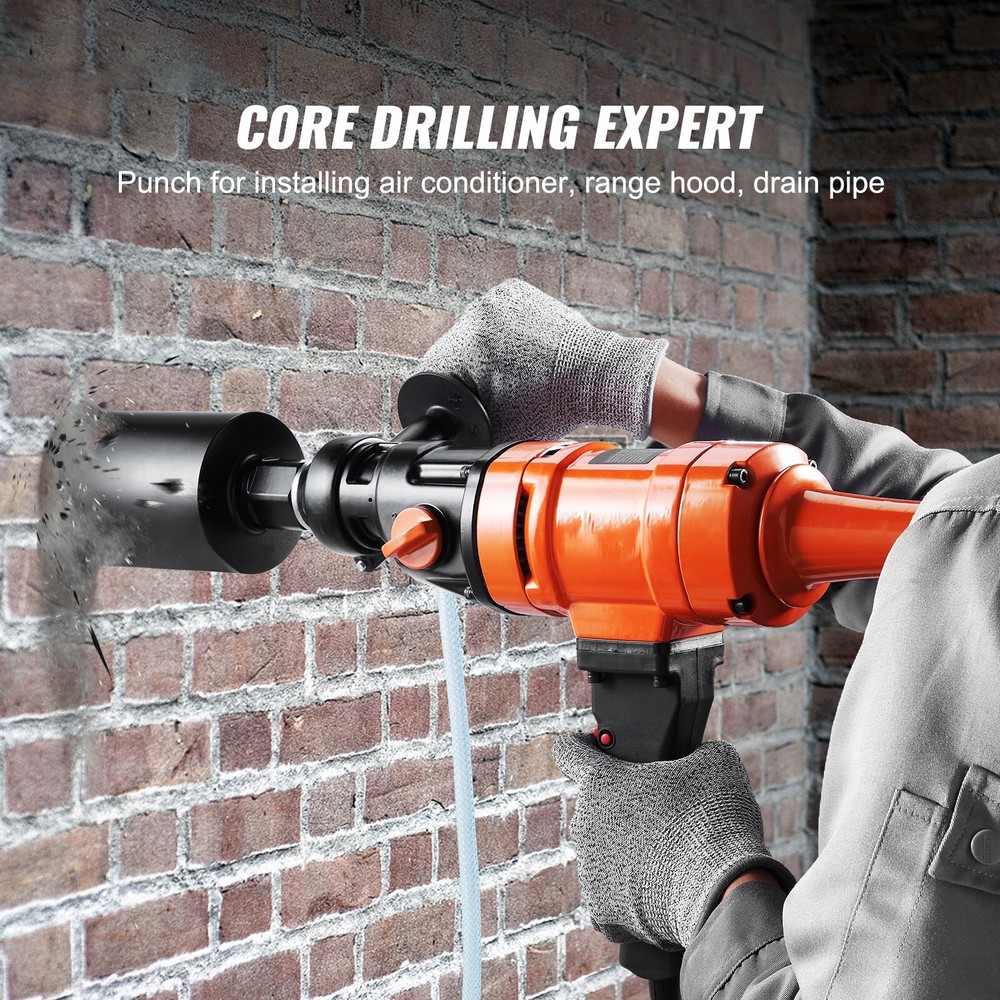 Diamond Core Drill Machine Handheld Concrete Core Drill Rig 4in Bit 1500W