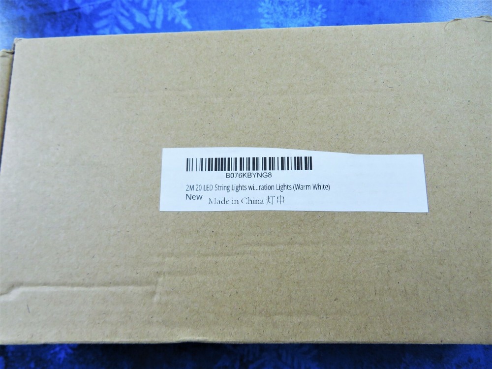 Clear Plastic Clothespins LED String Lights Warm White Battery Op 20 Clips Boxed