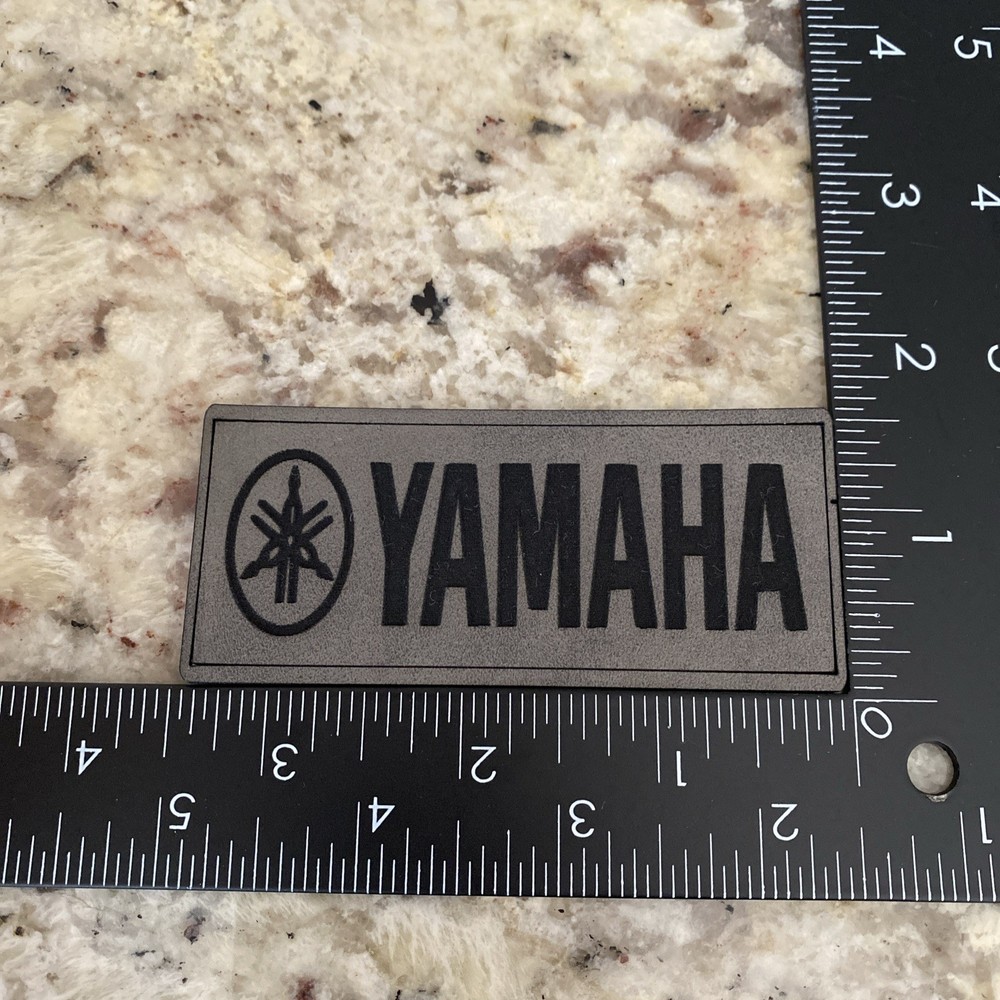 Yamaha Biker Boating Leatherette  Hat Patch Adhesive Backing Iron On