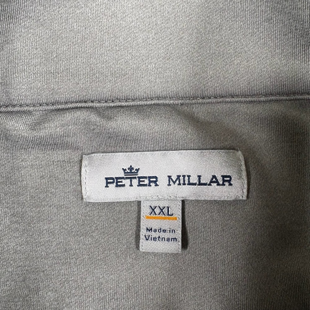 Peter Millar Mens Navy Wicking Perth Performance Quarter Zip Pullover Size 2XL