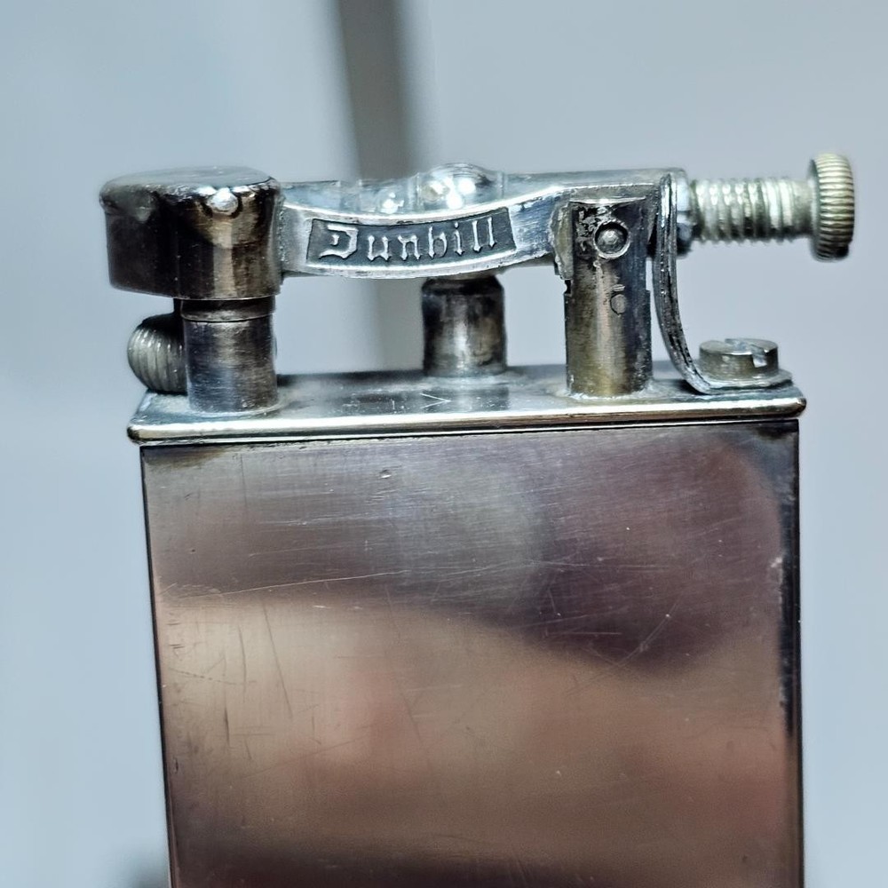 Working Dunhill Oil lighter silver ruler type without box