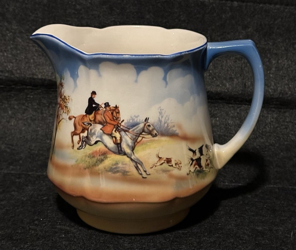 Vintage Falcon ware  Jug - Hunt scene