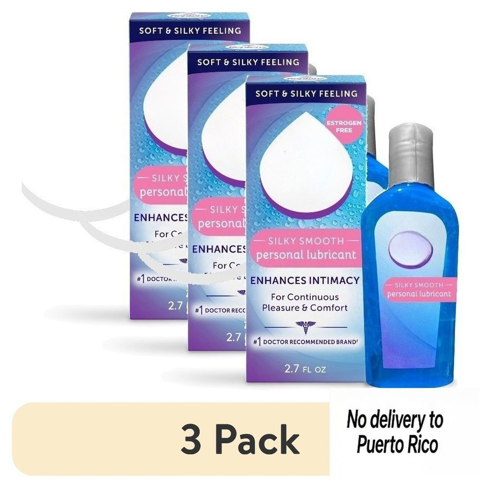 (3 pack)Lubricant, Silicone Based, Silky Smooth, 2.7 fl oz