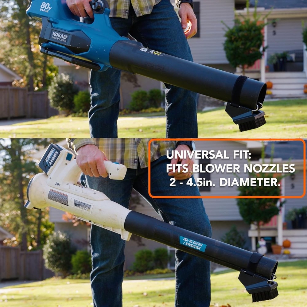 Blower Brush Universal Leaf Attachment – Effortlessly Clear Black