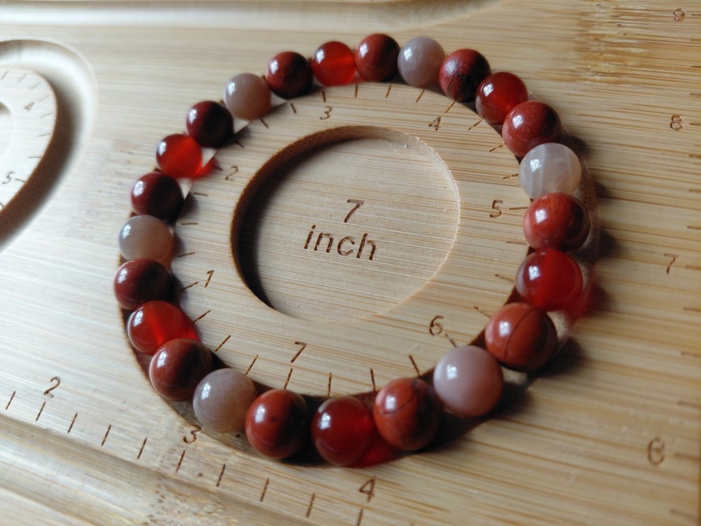 Red Jasper/Carnelian/Sunstone Bracelet