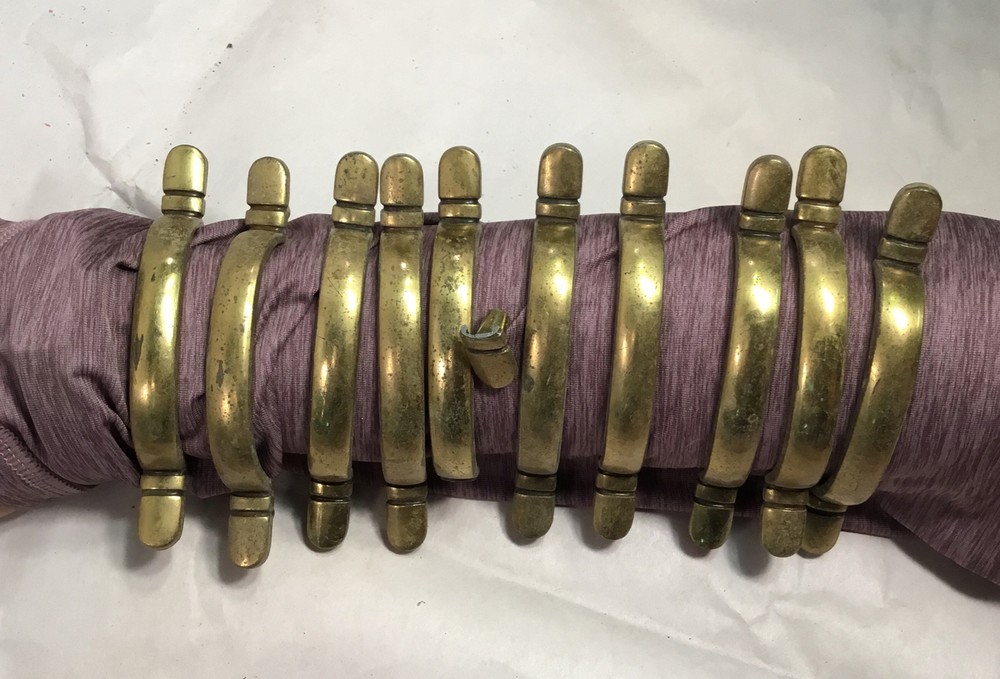 Vintage Drawer Pulls, Painted, Mid Century Modern. ~37 total