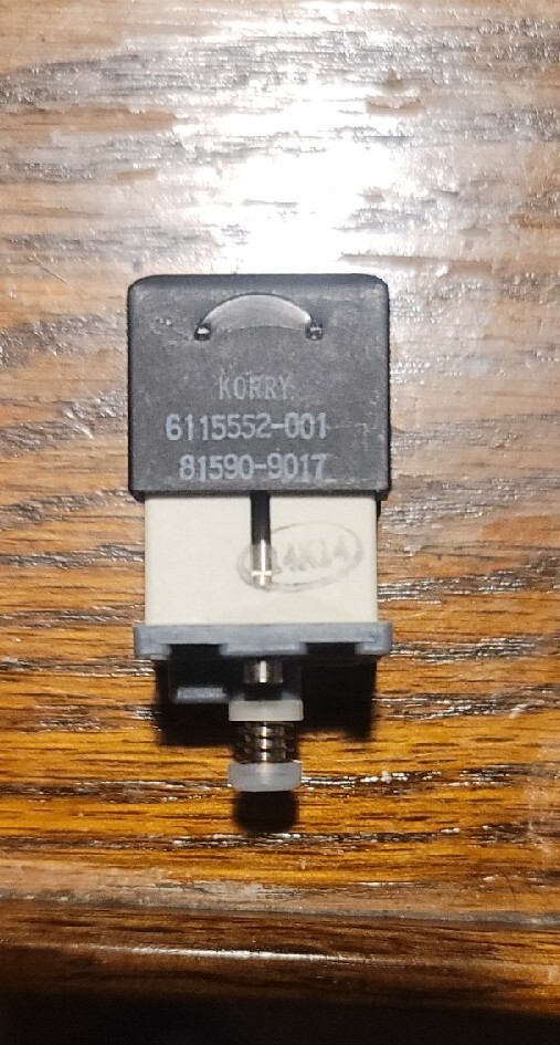 KORRY Push Button Switch Light Indicator NSN: 6210-00-135-3126 (WARN/UNLOCKED)