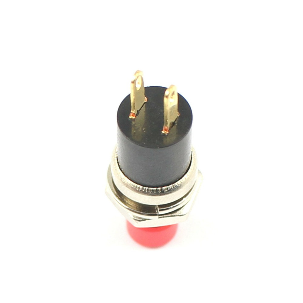 1Pcs Red Self Lock ON/OFF Self-lock Mini Push Round Button Switch