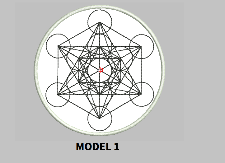 Metatron 9" Round Patch Embroidered customized color