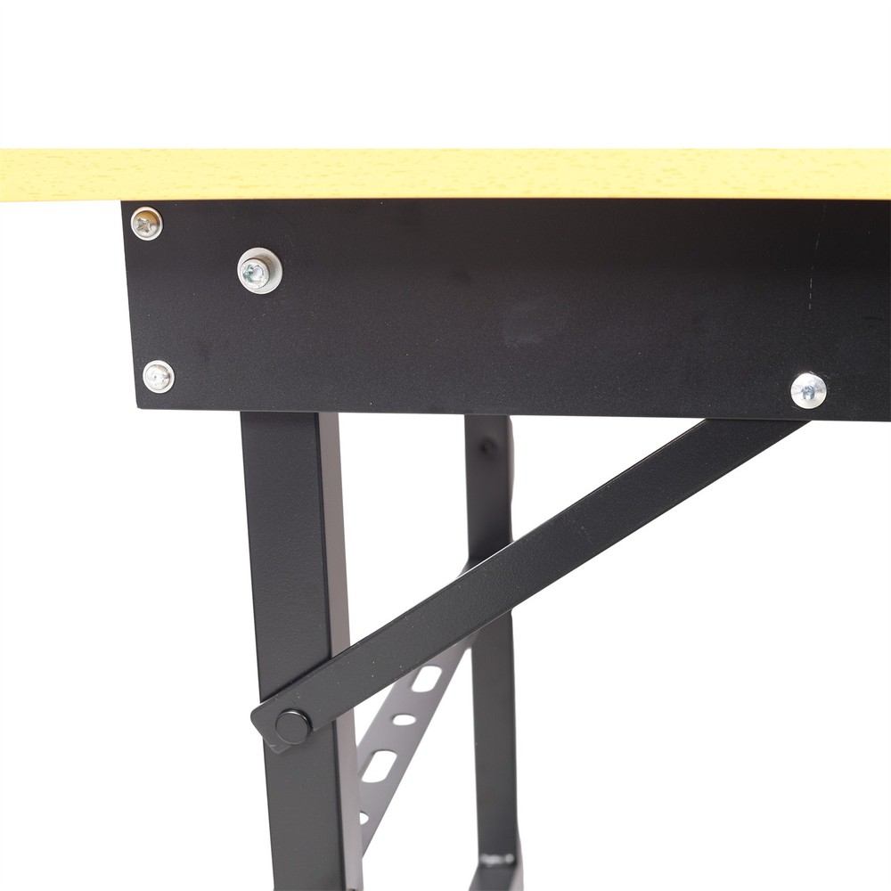 Foldable Work Table with Measuring Tape and Angle Finder Portable Tool Workbench