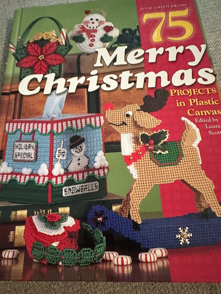 NEW HB 75 MERRY CHRISTMAS PROJECTS IN PLASTIC CANVAS