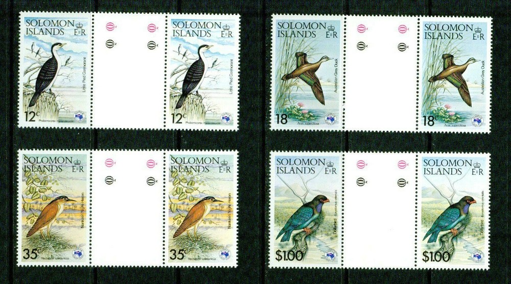 SOLOMON ISLANDS -1984- BIRDS, AUSIPEX-VF**