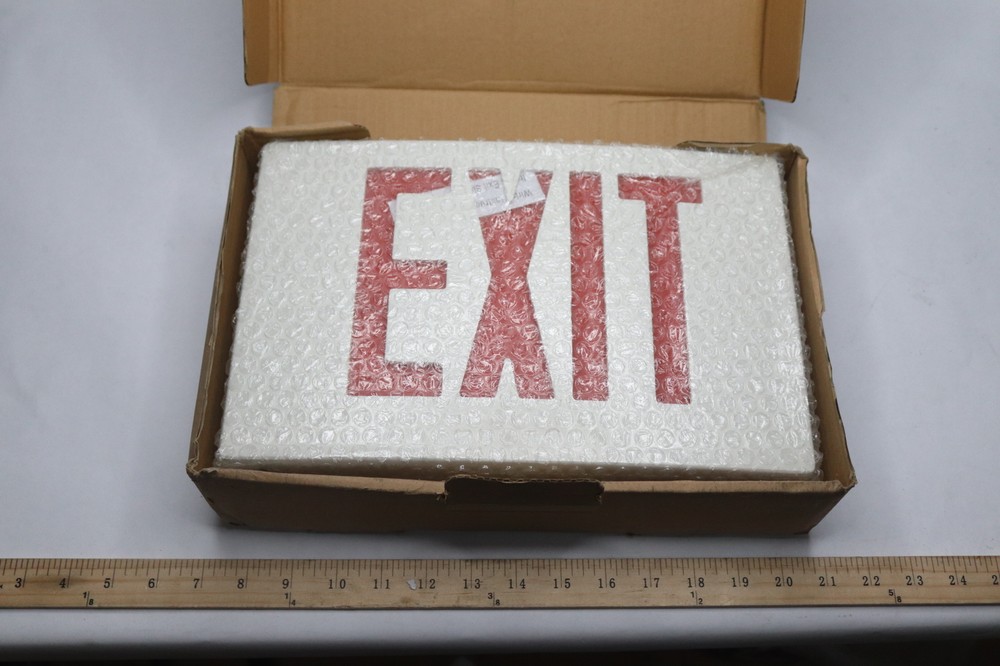 Exitronix Exit Sign LED Red Letters Die Cast Aluminum 8.5" x 12.75" 400U-WB-WW