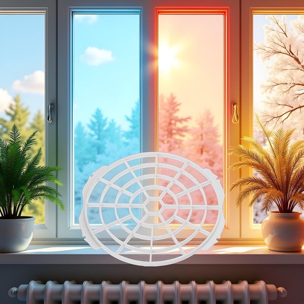 White Window Adaptor Filter Screen Window Exhaust Hose Interface for Portable...