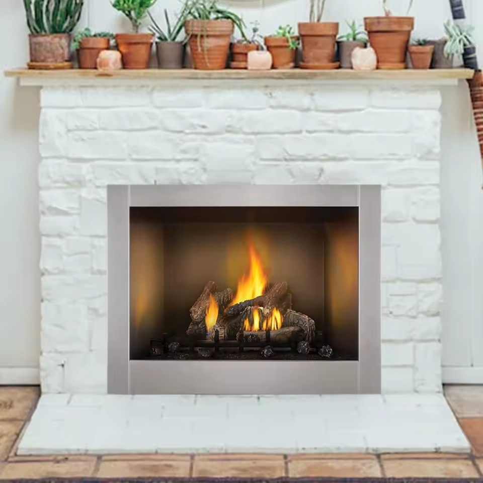 Ceramic Gas Logs for Fireplace Heat-Resistant, Realistic Stackable indoor 10pcs