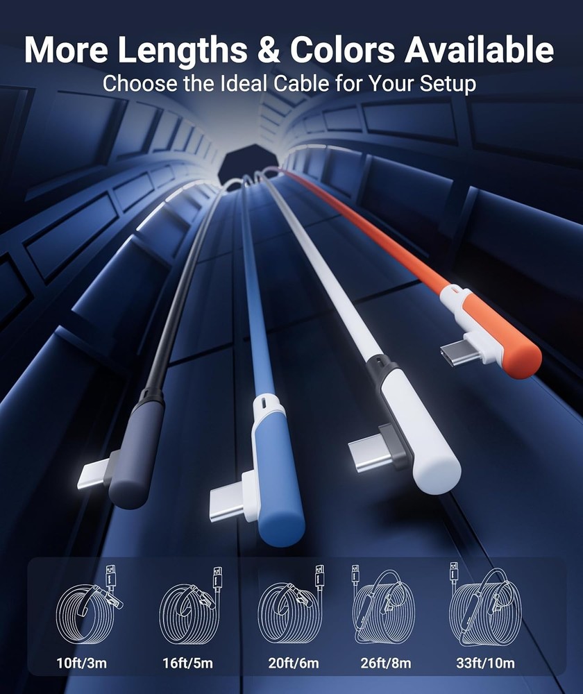 16FT USB 3.0 Link Cable for Meta Quest 3S, Quest2, Oculus Pro