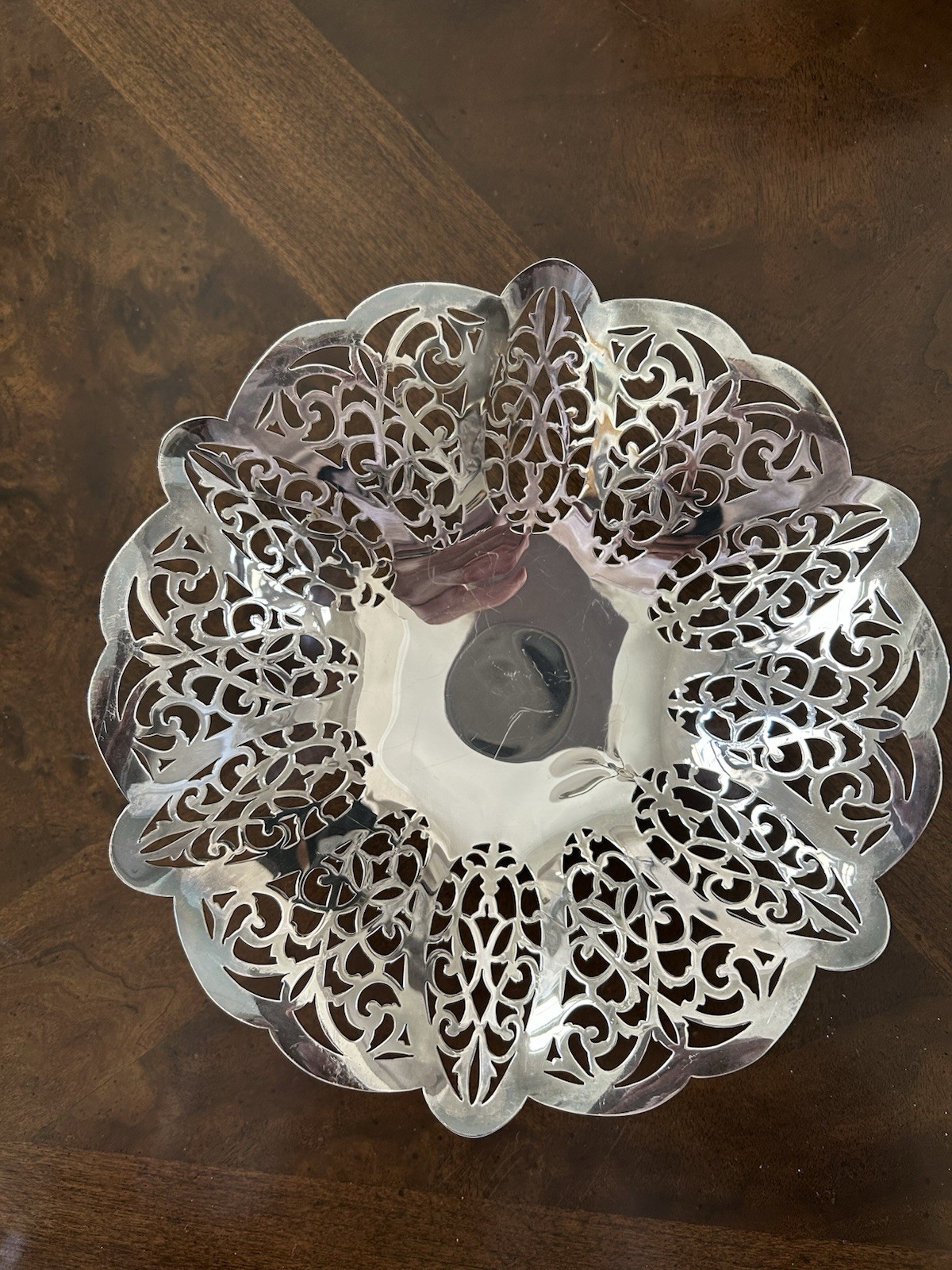 Lovelace Footed Candy Dish Silverplate