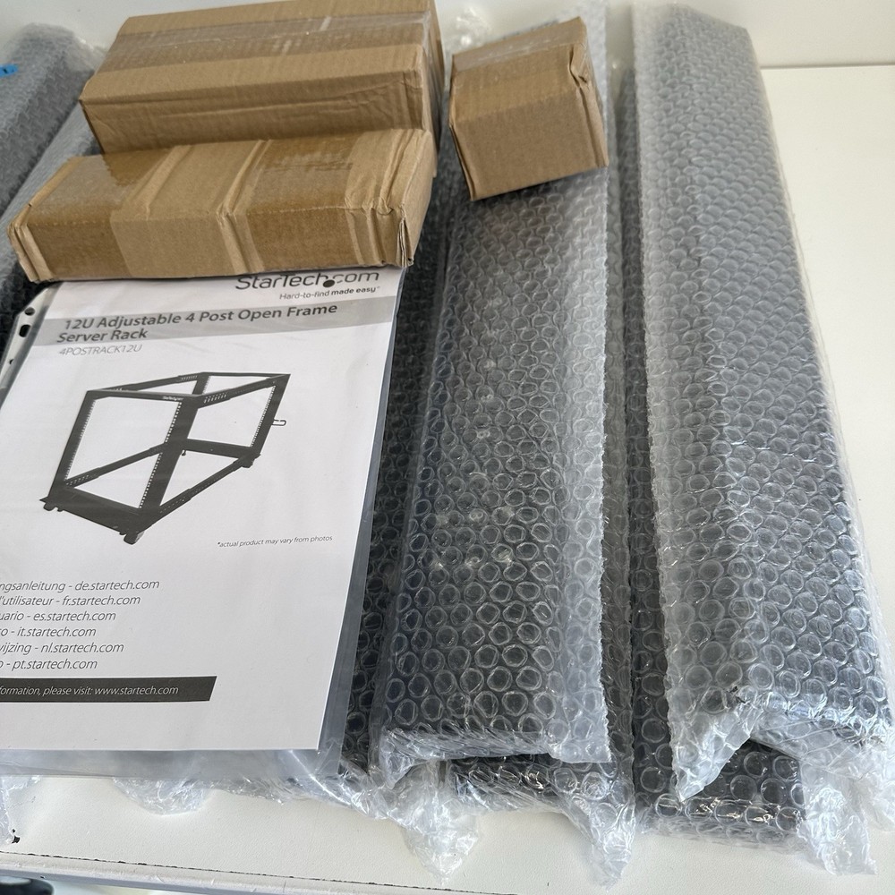 StarTech 12U Adjustable Depth 4 Post Server/Network Rack - 4POSTRACK12U