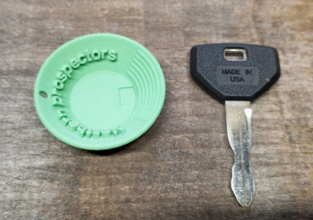 Micro Gold Pan Keychain Collectible Green